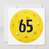 65th Birthday Pickleball Party Kaart (Voorkant)