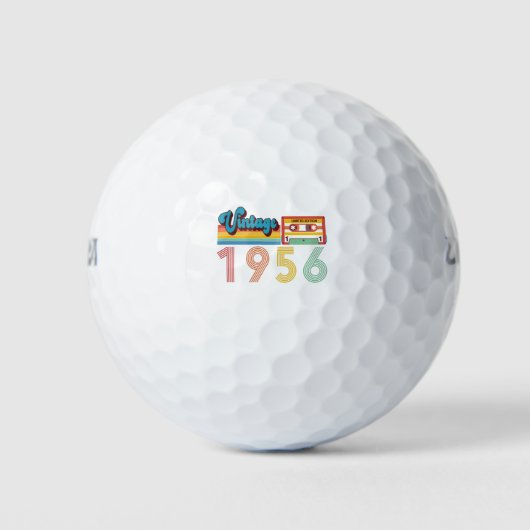 65th Birthday  Retro 1956 Cassettebandje Golfballen (Voorkant)
