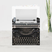 65th Birthday Retro Typewriter Kaart (Voorkant)