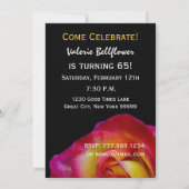 65th Birthday Sjabloon - Red and Yellow Rose Kaart (Achterkant)