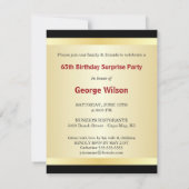 65th Birthday Surprise Party - Foto optioneel Kaart (Achterkant)