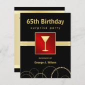 65th Birthday Surprise Party - Foto optioneel Kaart (Voorkant / Achterkant)
