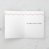 65th Jubileum Stick figuur paar met hart Kaart (Binnen)