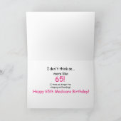 65th Medicare Birthday Kaart (Binnen)