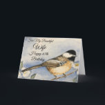 65th My Beauful Wife Happy Birthday Chickadee Kaart<br><div class="desc">Viel haar 65ste mooie verjaardag met een speciale kaart voor je vrouw. Een charmante cichorei-waterverf schilderij bewondert deze verjaardagsboodschap vol van liefde en vreugde. Open de vogel- en bloemkaart om het beste wensenvers te lezen voor een mooie vrouw op haar 65u-jaar die van vogels,  bloemen en tuinen houdt.</div>