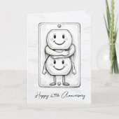 65th Wedding Anniversary Electrical Socket  Kaart (Voorkant)