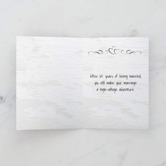 65th Wedding Anniversary Electrical Socket  Kaart (Binnen)