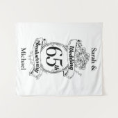 65th Wedding Jubileum Flowers Wandkleed (Voorkant (horizontaal))