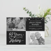 65th Wedding Jubileum Foto's sterren Kaart (Staand voorkant)