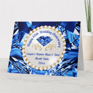 65th Wedding Jubileum Kaart voor moeder en vader,