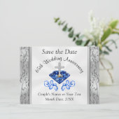 65th Wedding Jubileum sparen de Datumkaarten Kaart (Staand voorkant)