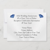 65th Wedding Jubileum sparen de Datumkaarten Kaart (Achterkant)