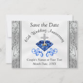 65th Wedding Jubileum sparen de Datumkaarten Kaart (Voorkant)