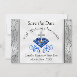 65th Wedding Jubileum sparen de Datumkaarten Kaart