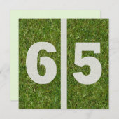 65th Yard Birthday Invitation Kaart (Voorkant / Achterkant)