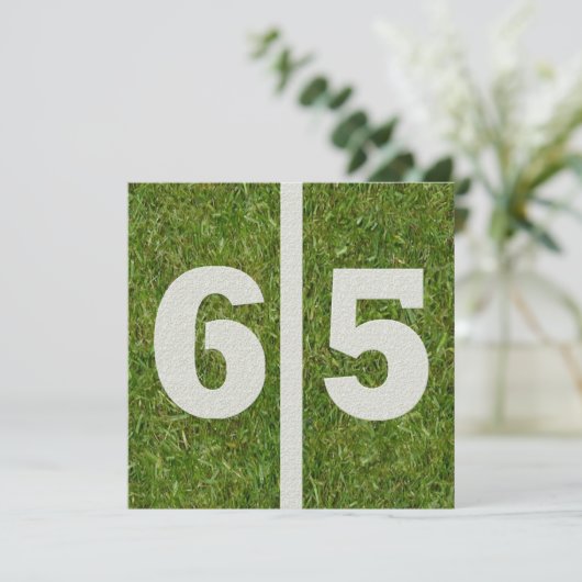 65th Yard Birthday Invitation Kaart (Staand voorkant)