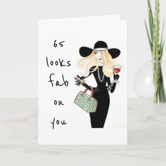 **65th & you are FABULOUS AS USUAL!** Card Kaart (Voorkant)