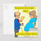 662 urinestoornis cartoon briefkaart (Voorkant / Achterkant)