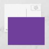 663399 Solid Color Paars Background Sjabloon Briefkaart (Voorkant / Achterkant)