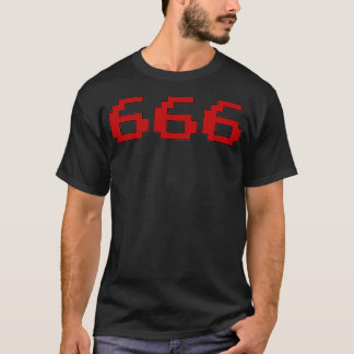 666 8-bits Retro-videogame met korte beschermhoes  T-shirt