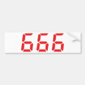 666 alarmkloknummers bumpersticker (Voorkant)