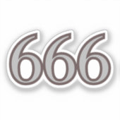 666 Angel Number Balance Sticker (Voorkant)