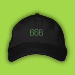 666 Angel Nummer Groene Pop Meisje Zomer Papa Pet<br><div class="desc">Minimalist chic 666 geborduurd dad pet in groene tekst</div>