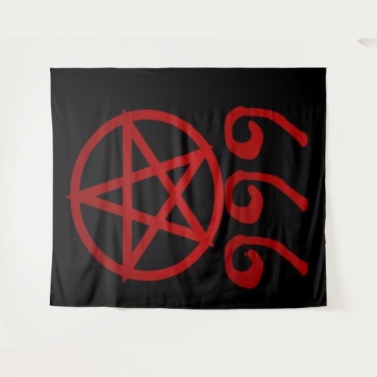 666 en PENTAGRAM Wandkleed (Voorkant (horizontaal))