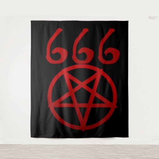666 en PENTAGRAM Wandkleed (Voorkant)