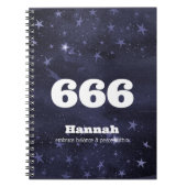 666 Engel Aantal Sterren Hogere Zelf Uitlijning Notitieboek (Voorkant)