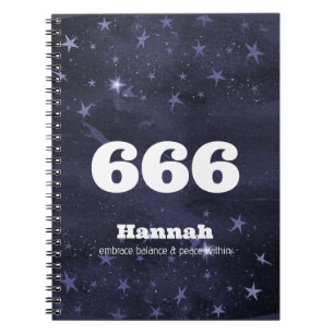 666 Engel Aantal Sterren Hogere Zelf Uitlijning Notitieboek