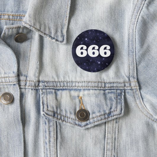 666 Engel Aantal Sterren Hogere Zelf Uitlijning Ronde Button 5,7 Cm (In situ)