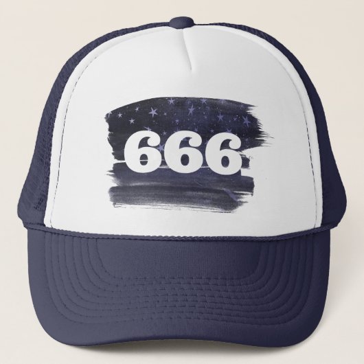 666 Engel Aantal Sterren Hogere Zelf Uitlijning Trucker Pet (Voorkant)