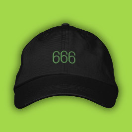 666 Engel Nummer Green Pop Girl Summer Dad Hoed Geborduurde Pet
