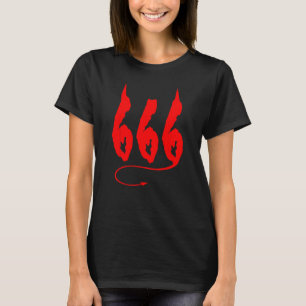 666 Mark Of The Beast Satanisme Zondaar Duivel Hor T-shirt