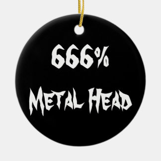 666%Metaal hoofd Keramisch Ornament