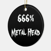 666%Metaal hoofd Keramisch Ornament (Links)
