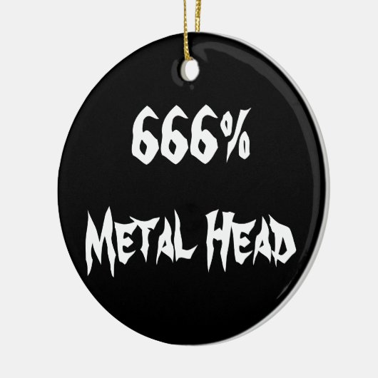 666%Metaal hoofd Keramisch Ornament (Links)