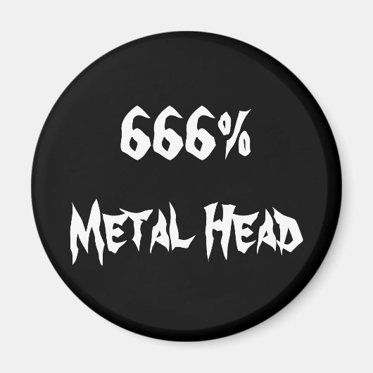 666%Metaal hoofd Magneet (Voorkant)
