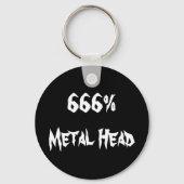 666%Metaal hoofd Sleutelhanger (Voorkant)