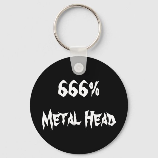 666%Metaal hoofd Sleutelhanger (Voorkant)