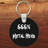 666%Metaal hoofd Sleutelhanger (Voorkant)
