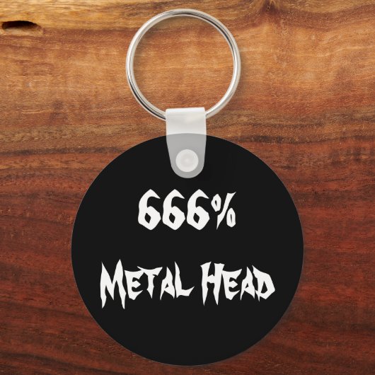 666%Metaal hoofd Sleutelhanger (Voorkant)