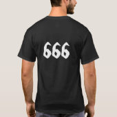 666%Metaal hoofd T-shirt (Achterkant)