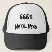 666%Metaal hoofd Trucker Pet (Voorkant)