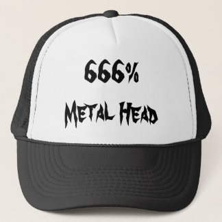 666%Metaal hoofd Trucker Pet