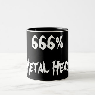666%Metaal hoofd Tweekleurige Koffiemok