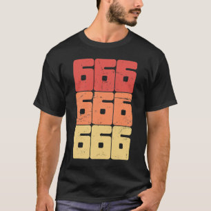 666 Nummer van de bijstersatanische occulte pagan T-shirt