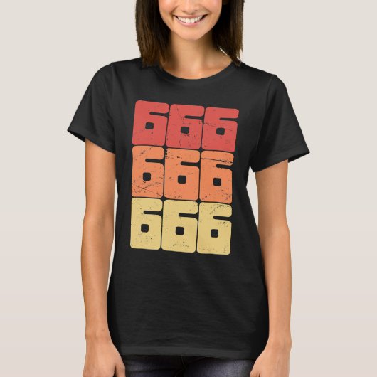 666 Nummer van het Beest Satanisch Occult Pagan Go T-shirt (Voorkant)