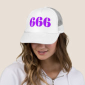 666 (paarse) trucker pet (In situ)